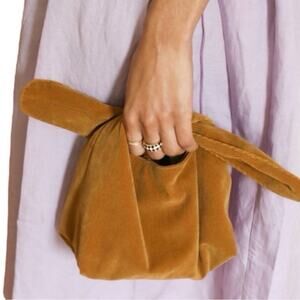 Merit Knot Tie Cosmetic Bag Caramel Corduroy Tan